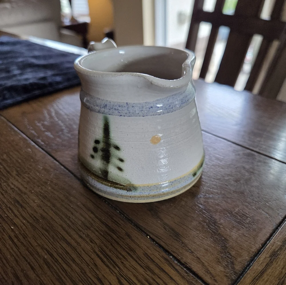 Studio Pottery Syrup Or Cream Pitcher
